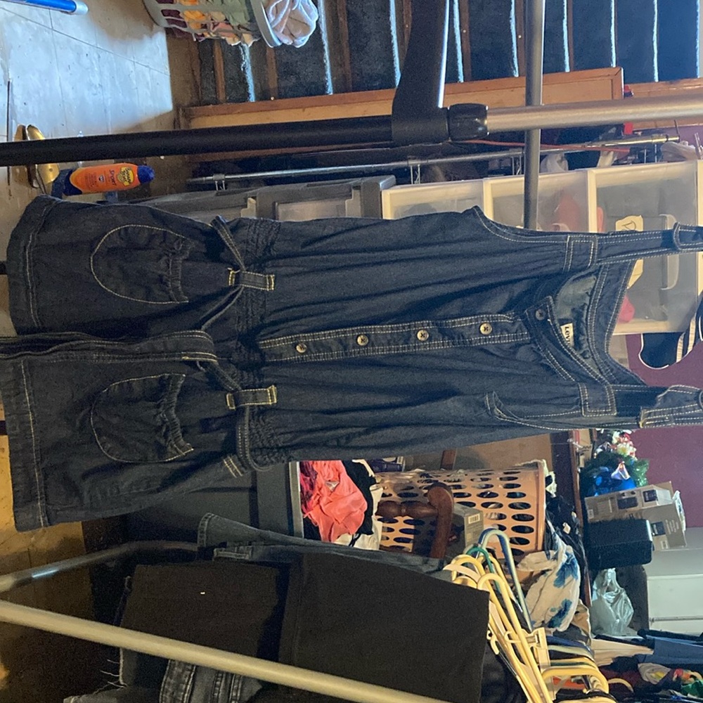 Levi's Navy Blue Denim Overalls